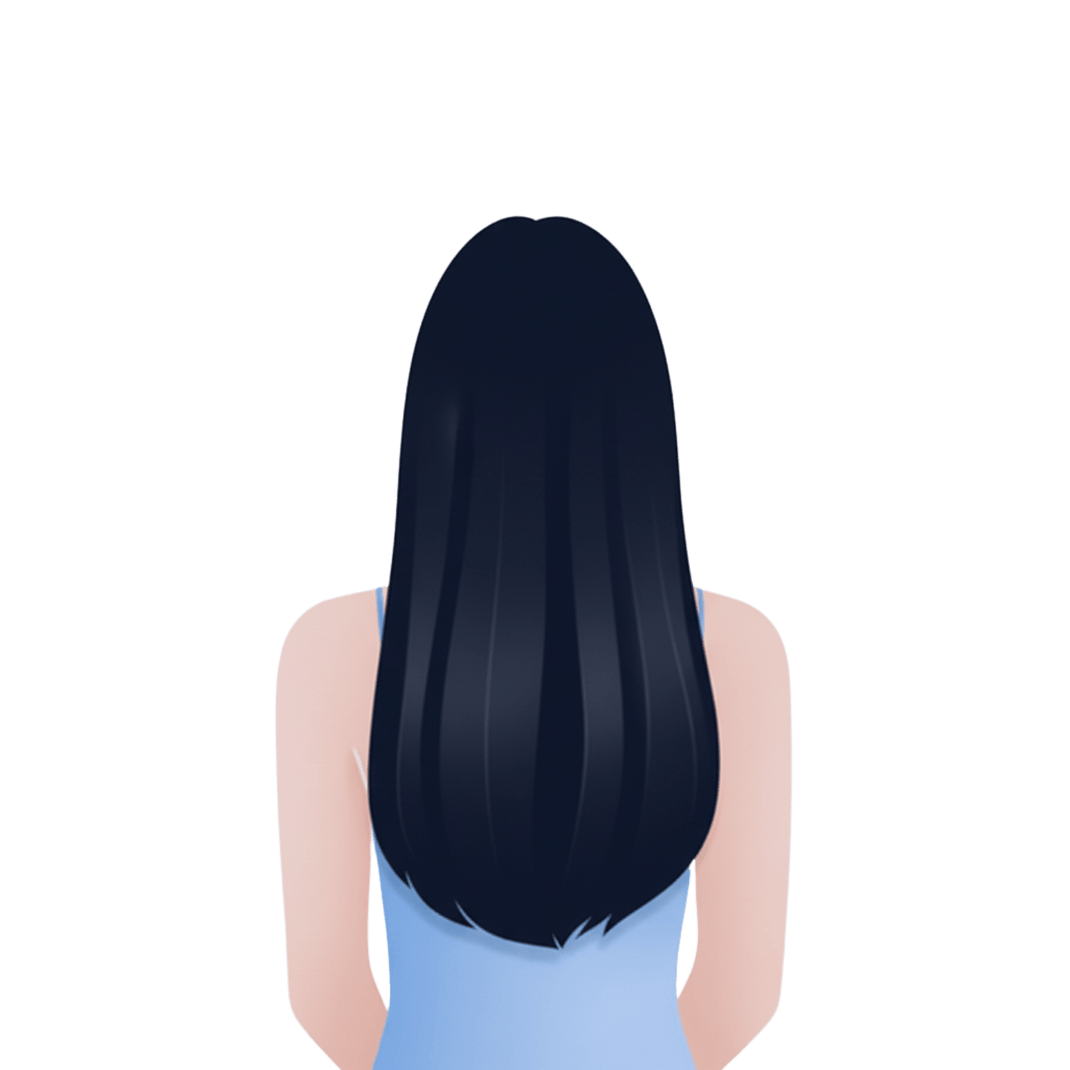 For straight & long hair - Grafik zum DreamCap
