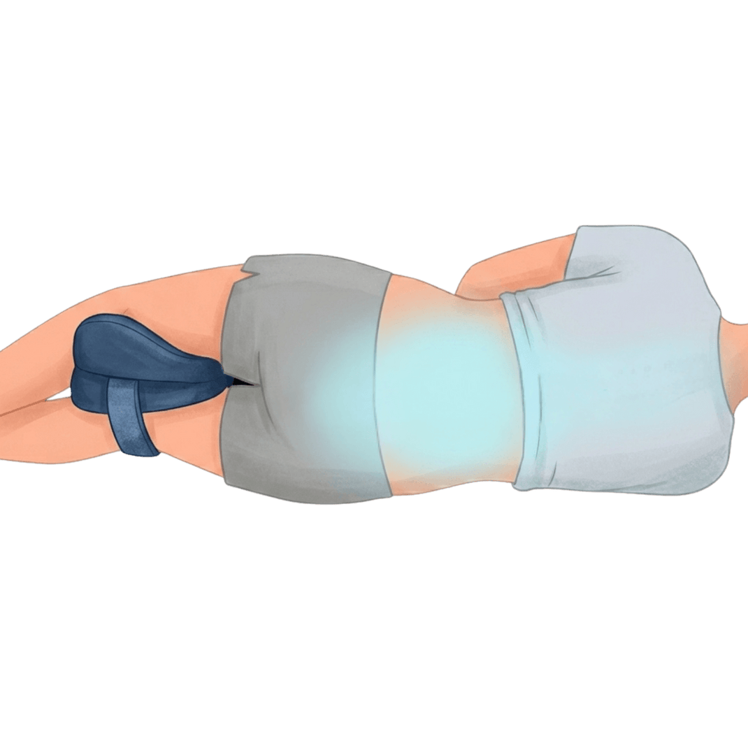 The lower back settles - Grafik zum KneeFit