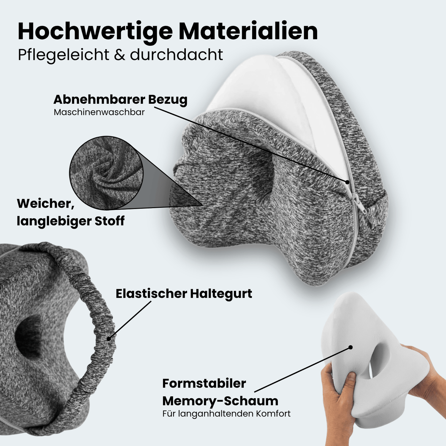 KneeFit – Entlastendes Kniekissen für Seitenschläfer